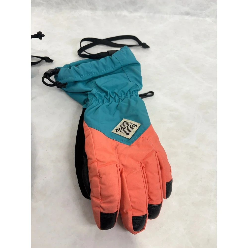 Burton Youth Profile Glove Teal Coral Orange‎ Snowboard Ski Gloves Size S 15187